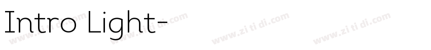 Intro Light字体转换